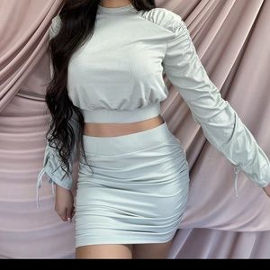 2piece top and skirt